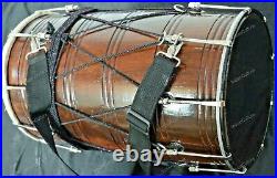 Musical Instrument Wedding Rosewood Sheesham Punjabi Bhangra Dhol With Bag