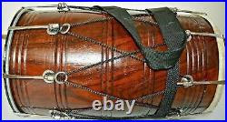 Musical Instrument Wedding Rosewood Sheesham Punjabi Bhangra Dhol With Bag