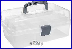 MyGift Plastic 2 Tier Trays Craft Supply Storage Box Firstaid Carrying Case New