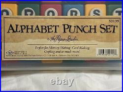 NEW Alphabet Punch Set w carrying case A-Z English 26 Craft by the Paper Studio