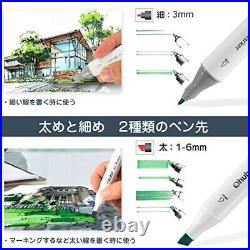 NEW Ohuhu 160 Color Alcohol Marker pen Set With Blender Pen Carrying case anime