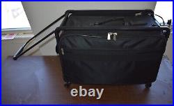 NICE! TUTTO Machine On Wheels Carry Case SEWING MACHINE CASE BLACK WithHANDLE