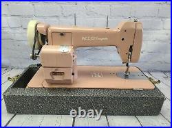 Necchi Esperia Sewing Machine Pink with Pedal Carrying Case + Extras