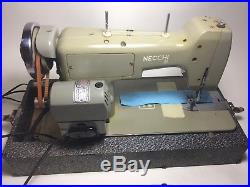 Necchi Mira Sewing Machine, Vintage 1951, with manual, parts, carrying case