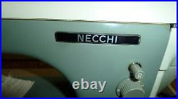 Necchi Super Nova Sewing Machine Vintage Attachments Portable Carrying Case