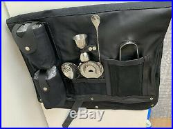 New Deleon Tequila Bar Tools Roll-Up Bartender Toolkit Bag, Portable Travel Case