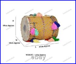 New Instrument musical Gujrati Kcchi Sheesham Bhangra Dhol Indian Dhol With Bag