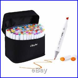 Ohuhu 120 Colors Dual Tips Sketch Marker Pens Art Markers Set with Carrying Case