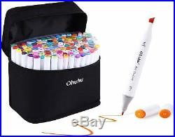 Ohuhu 120 Colours Dual Tips Permanent Marker Highlighter Pen with Carrying Case
