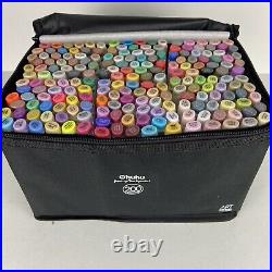 Ohuhu 200 Alcohol Art Markers Set with Black Carrying Case Broad & Fine Tips