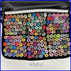 Ohuhu 200 Alcohol Art Markers Set with Black Carrying Case Broad & Fine Tips