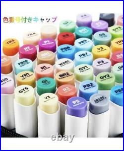 Ohuhu Brush type 120 Colors Marker Pen with Carrying Case, Blender Pen