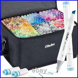 Ohuhu Illustration Marker 320 All Color Set & Blender Pen Carrying Case Included