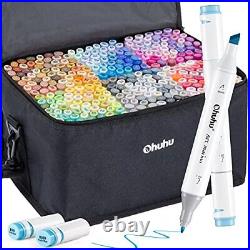 Ohuhu Illustration Marker 320 All Color Set & Blender Pen Carrying With Case 32