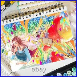 Ohuhu Illustration Marker 320 All Color Set & Blender Pen With Carrying Case