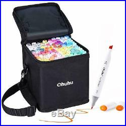 Ohuhu Marker Pen 100 Color Comic With Carrying Case Free Ship