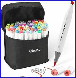 Ohuhu Marker Pen 72 Color Comic Oily Alcohol Marker With Carrying Case JP