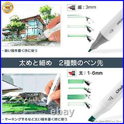 Ohuhu Marker Pen Set 160 Colors Alcohol Marker with Carrying Case From Japan