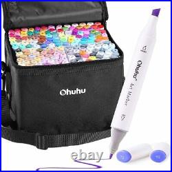 Ohuhu Marker Pen Set 160 Colors Alcohol Marker with Carrying Case Japan