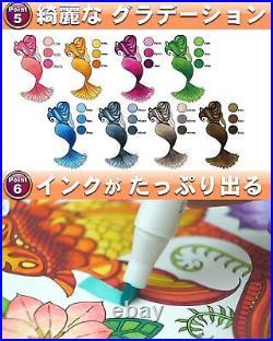 Ohuhu illustration Marker 120 Colors Brush Type With Blender Pen Carrying case