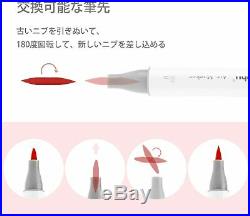 Ohuhu illustration Marker Brush Type With Blender Pen & Carrying Case 48 Colors
