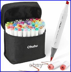 Ohuhu illustration Marker Brush Type With Blender Pen & Carrying Case 72 Colors