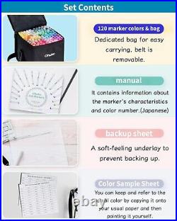 Ohuhu marker pen, 120 colors, alcohol markers, With carrying case and others