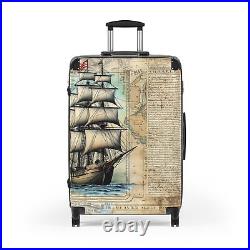 Old World Explorer Luggage Adjustable Handle 360 Degree Wheels Built-in Lock