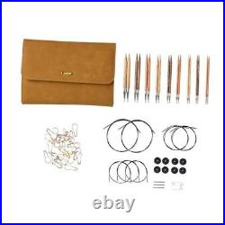 Options Wood Interchangeable Knitting Needle Set with Case and Claudette