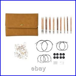 Options Wood Interchangeable Knitting Needle Set with Case and Claudette