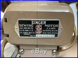 Original Singer 201 Electric Knee Operated Sewing Machine With Carry Case