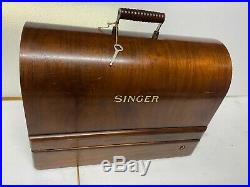 Original Singer 99 Electric Knee Operated Sewing Machine With Wooden Carry Case