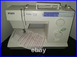 PFAFF Hobby 1142 Sewing Machine German Design with case TESTED SEE SAMPLE