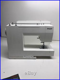 Pfaff Hobby 1022 Sewing Machine + Foot Pedal & Manual In Hard Carry Case