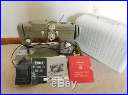 Pfaff Sewing Machine Portable Model # 230 With Storage Carry Case Used Germany