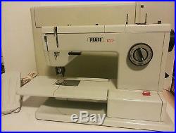 Pfaff West Germany 1222 Steel sewing machine With Pedal & Hard Shell Carry Case