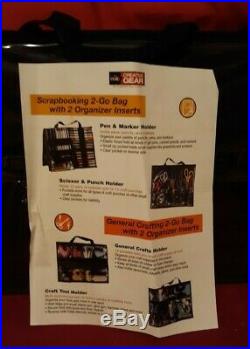 Plaid QVC Scrapbooking Carrying Case Craft Tote Bag Organizer PVC Black