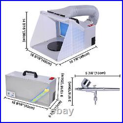 Portable Hobby Airbrush Paint Spray Booth Kit with Gravity Feed Airbrush Gun