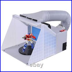 Portable Hobby Airbrush Paint Spray Booth Kit with Gravity Feed Airbrush Gun