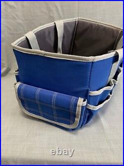 Portfafollia Hobby Scapebooking Carrying Canvas Case Pockets Blue GUC