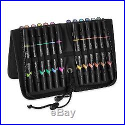 Premier Double Ended Art Markers Fine And Brush Tip 24 Count With Carrying Case