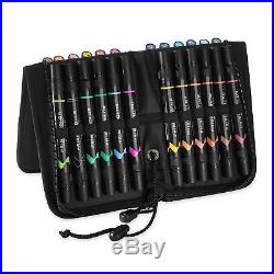 Premier Double-Ended Art Markers Fine and Brush Tip 24-Count with Carrying Case