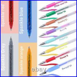 Premium 320 Pack Glitter Gel Pens Non-Toxic, Fine Point with Canvas Carry Case