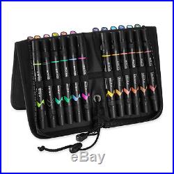 Prismacolor Double-Ended Art Markers Fine Brush Tip, 24 Ct withCarrying Case