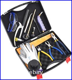 Professional 13 Pieces Mosaic Tile and Stained Glass Start-Up Tool Set with Carr