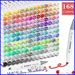 Professional 168 Alcohol-Based Markers Kit for Precise Blend & Color Mix