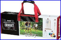 Professional 4 + 6 Player Portable Backyard Croquet Set with Carrying Case