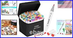 Professional Quality Dual Tip Art Markers Set 121 Colors + Carrying Case