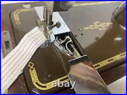 Rare Singer 28k Cast Iron Hand Crank Sewing Machine & Carry Case