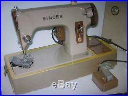 Rare Vintage Retro Original Singer Electric 275 Sewing Machine With Carry Case